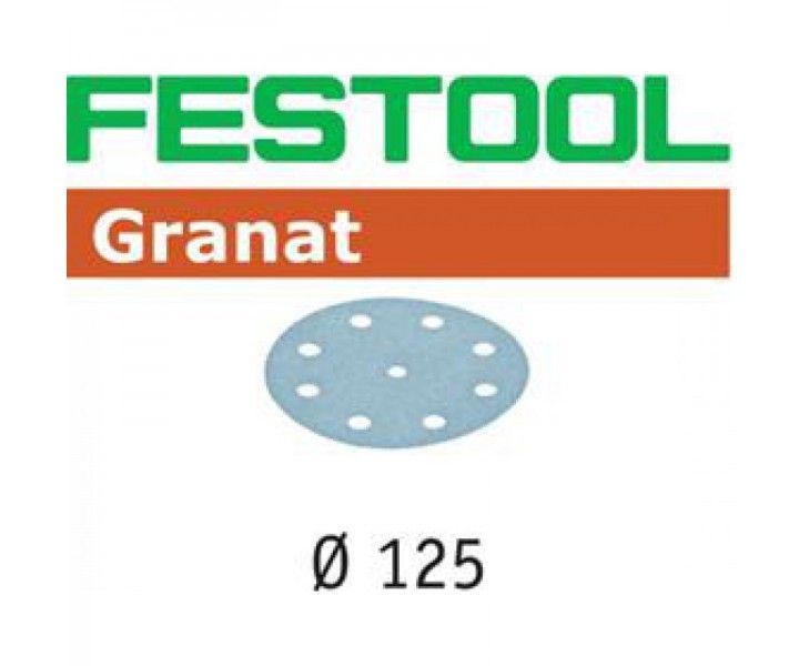 Фото Материал шлифовальный Festool Granat P240, компл. из 100 шт. STF D125/9 P 240 GR 100X в интернет-магазине ToolHaus.ru